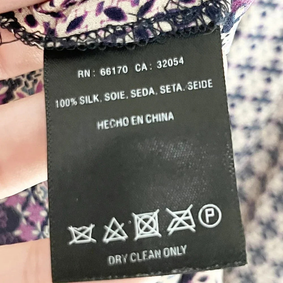 Meadow Rue - Anthropologie Multicolor 100% Silk Boho Blouse Women's Size Small - Picture 7 of 8